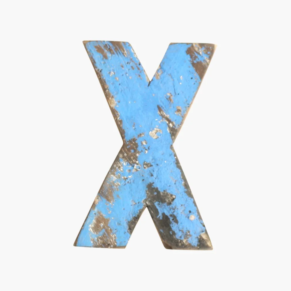 Responsible Boatwood letter X High-End