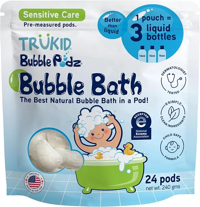 User-Friendly TruKid Bubble Podz Bubble Bath for Kids Babies NEA-Accepted for Eczema Smooth
