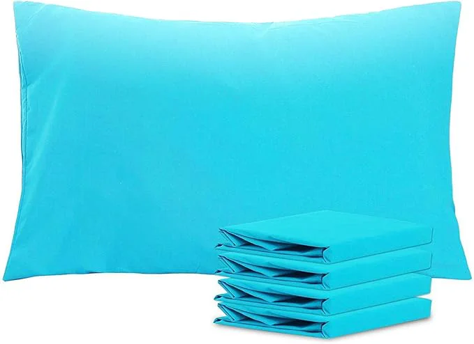 Verified NTBAY Queen Pillowcase Set - 4 Pack Brushed Microfiber 20x30 Pillowcases - Soft Wrinkle- Fade-Resistant Stain-Resistant Blue Pillowcases with Envelope Closure - 20x30 Inches Blue