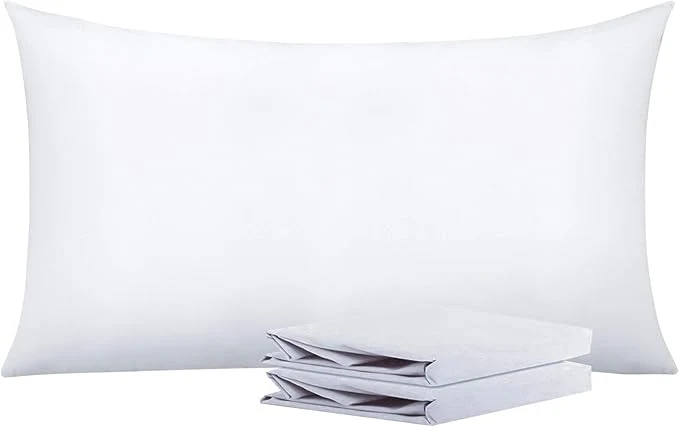 Trusted NTBAY King Pillowcase Set - 2 Pack Brushed Microfiber 20x36 Pillowcases - Soft Wrinkle- Fade-Resistant Stain-Resistant White Pillowcases with Envelope Closure - 20x36 Inches White Contemporary