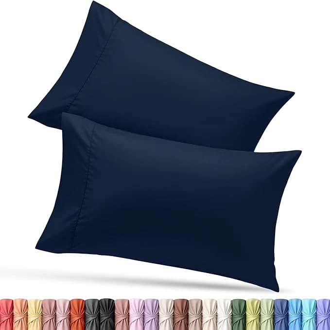 High-Quality Utopia Bedding King Pillow Cases - 2 Pack - Envelope Closure - Soft Brushed Microfiber Fabric - Shrinkage and Fade Resistant Pillow Covers King Size 20 X 40 Inches King Navy Official