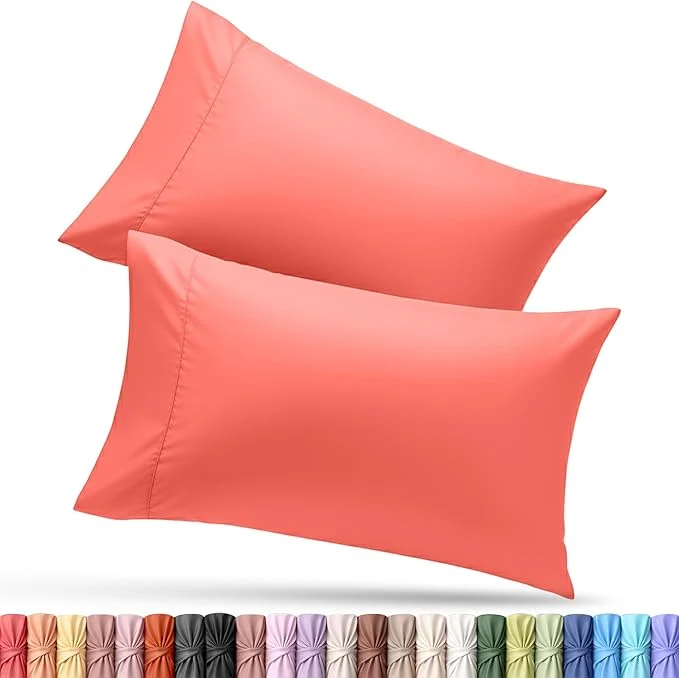 Outstanding Utopia Bedding Queen Pillow Cases - 2 Pack - Envelope Closure - Soft Brushed Microfiber Fabric - Shrinkage and Fade Resistant Pillow Covers Queen Size 20 X 30 Inches Queen Coral Premium Material