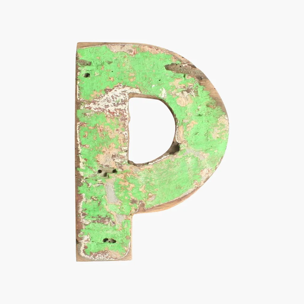 Dependable Houten letter P Trendy