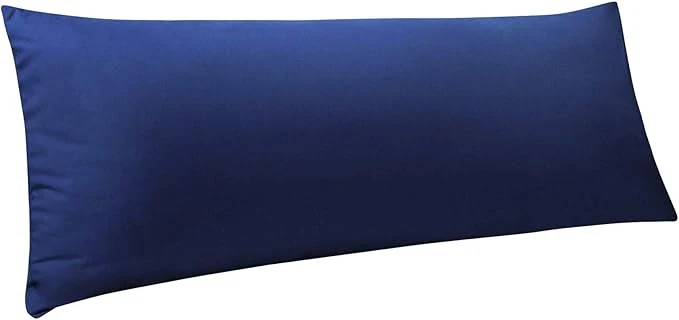 Natural NTBAY Body Pillowcase - Brushed Microfiber 20x54 Pillowcase - Soft Wrinkle- Fade-Resistant Stain-Resistant Navy Blue Body Pillow Cover with Envelope Closure - 20x54 Inches Navy Blue Exceptional