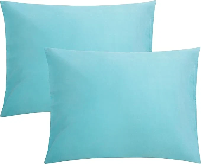 Fine FLXXIE Pillow Cases Standard Size Soft Microfiber Pillow Covers with Envelope Closure Wrinkle Stain Resistant Pillowcases 2 Piece Set 20x26 Aqua Versatile