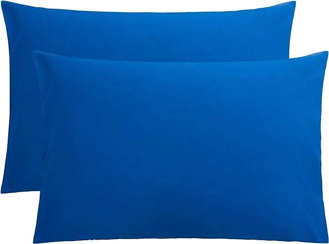 Original Design FLXXIE Pillow Cases Queen Soft Microfiber Pillow Covers with Envelope Closure Wrinkle Resistant Pillowcases 2 Piece Set 20x30 Royal Blue Casual