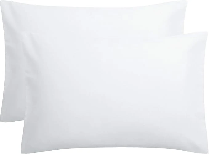 Trendy FLXXIE Pillow Cases Queen Soft Microfiber Pillow Covers with Envelope Closure Wrinkle Resistant Pillowcases 2 Piece Set 20x30 White Dependable
