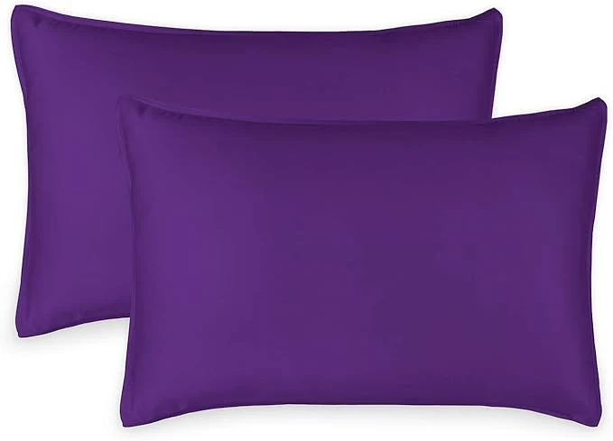 Official King Pillowcases by Pure Bamboo Organic Viscose Derived from Bamboo Luxuriously Soft amp Cooling Double Stitching Envelope Closure 2 King Pillowcases Purple Unique