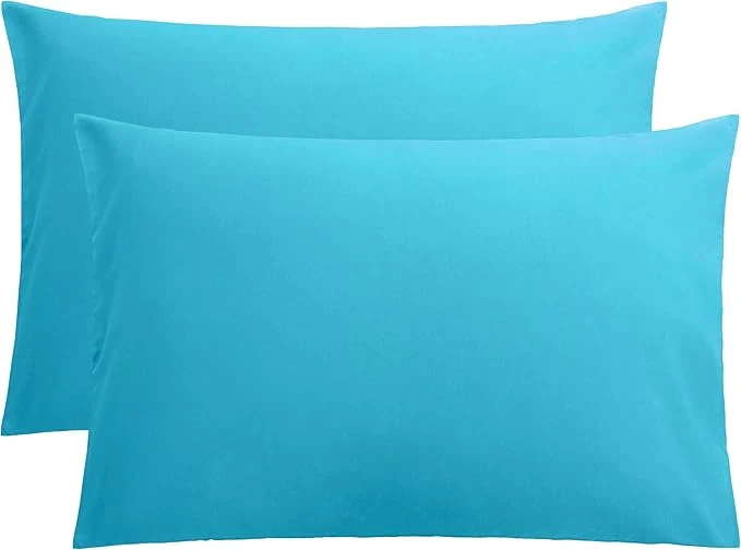 Dependable FLXXIE Pillow Cases Queen Soft Microfiber Pillow Covers with Envelope Closure Wrinkle Resistant Pillowcases 2 Piece Set 20x30 Blue Clean