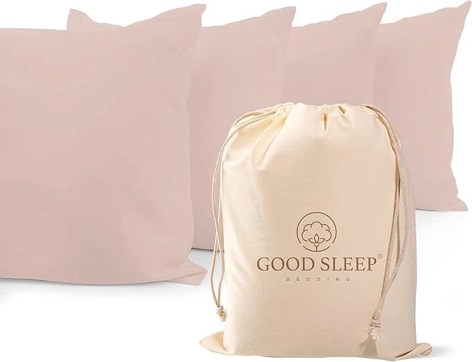 Professional 1000 TC Blush King Pillowcases Set of 4 Egyptian Cotton Pillow Cases with Long Staple Cotton amp Sateen Weave Silky Soft Hotel - Like Bed Pillow Covers for Comfy Sleeping Snug Fit Excellent