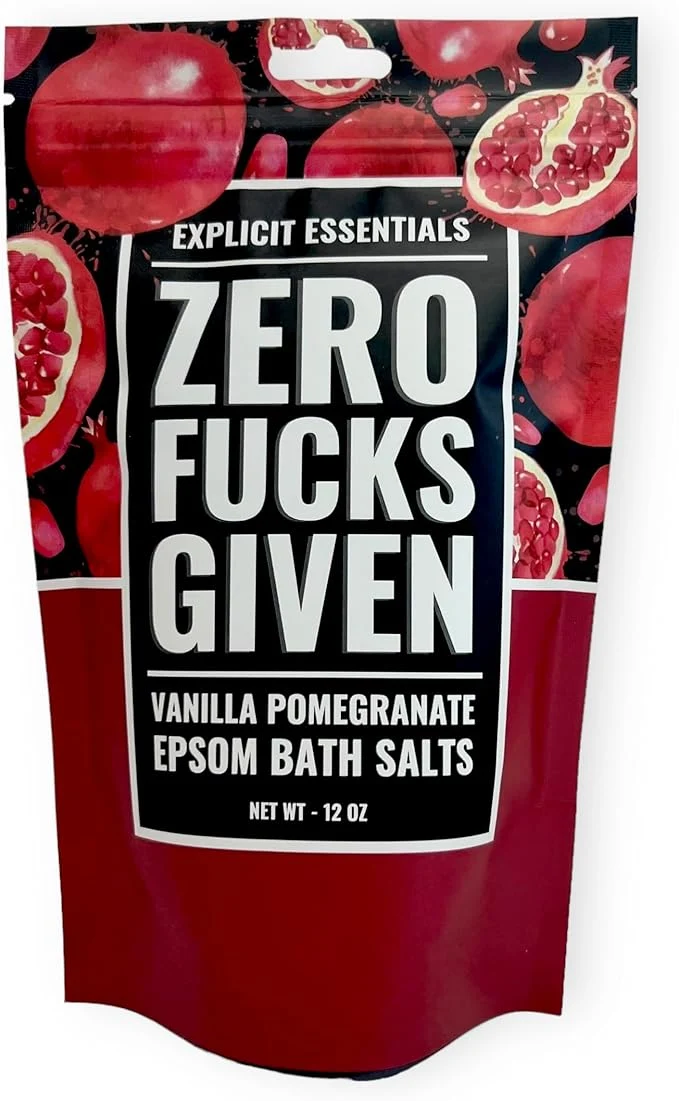 Fashionable Explicit Essentials Vanilla Pomegranate Epsom Bath Salts 12 oz Quality