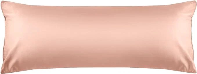 Fine Warmstar Cotton Body Pillow Cover 1 Pack 600 Thread Count Body Pillow case 20 quot x54 quot Long Body Pillow Case Cover Soft Breathable with Envelope Closure Pink Solid