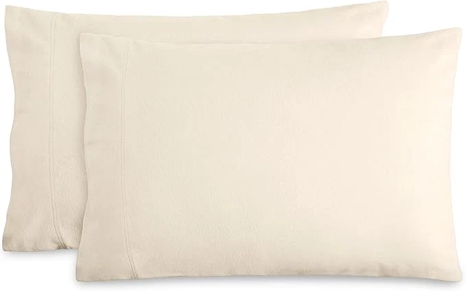 Verified Bare Home Flannel King Pillowcases Set of 2- Cotton - Velvety Soft amp Cozy - Double Brushed Heavyweight Flannel Pillowcases King Pillowcase Set of 2 Sand Elite