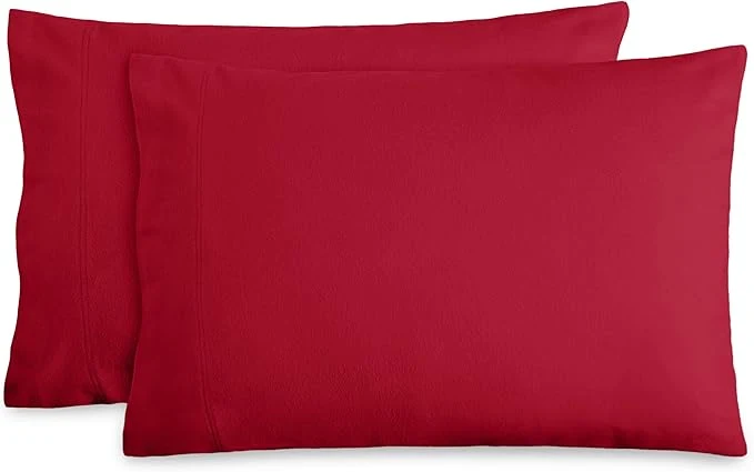 Sophisticated Bare Home Flannel King Pillowcases Set of 2- Cotton - Velvety Soft amp Cozy - Double Brushed Heavyweight Flannel Pillowcases King Pillowcase Set of 2 Red Innovative