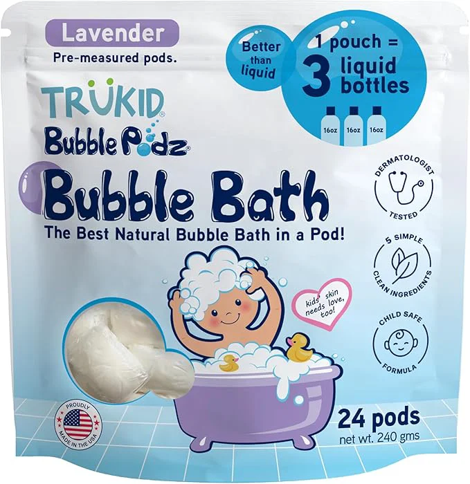 Solid TruKid Bubble Podz Bubble Bath for Kids Babies Tear Gentle Versatile