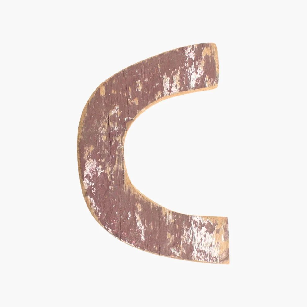 Efficient Boatwood letter C Crafted
