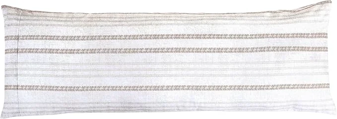 Luxury Elegant Comfort Ultra Soft 1-Piece Set Striped Print Pillowcases - 1500 Premium Hotel Quality Microfiber Soft and Smooth Hidden Zipper Closure 1-Piece Pillow Covers - Body Pillowcase Traci Linen Original Design