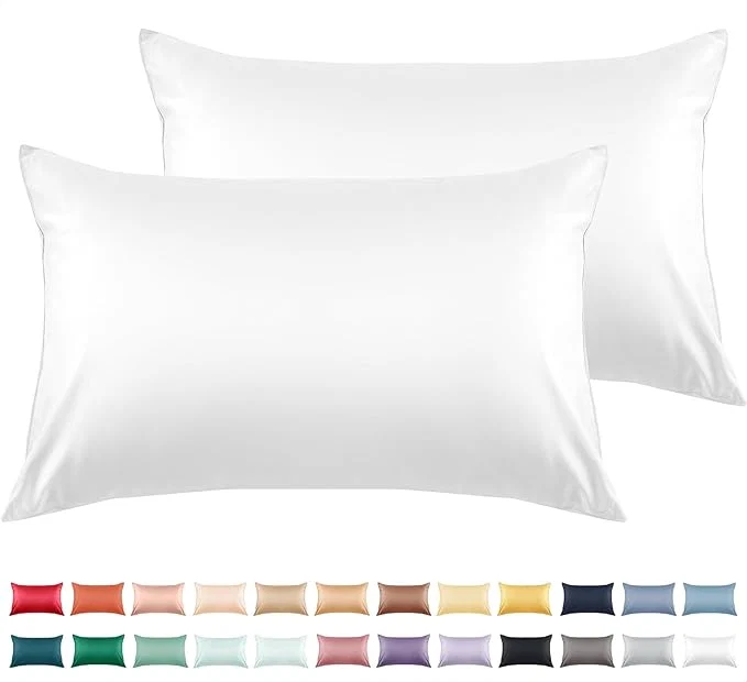 Fine Warmstar Cotton Pillow Cases King Size Set of 2 600 Thread Count Pillowcases 20x36 Inches Soft Long Staple Cotton Pillowcases Breathable with Envelope Closure White High-Performance