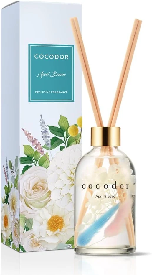Detailed COCODOR Herbarium Reed Diffuser April Breeze 6.7oz Fragrance Scent Essential Eco-Friendly