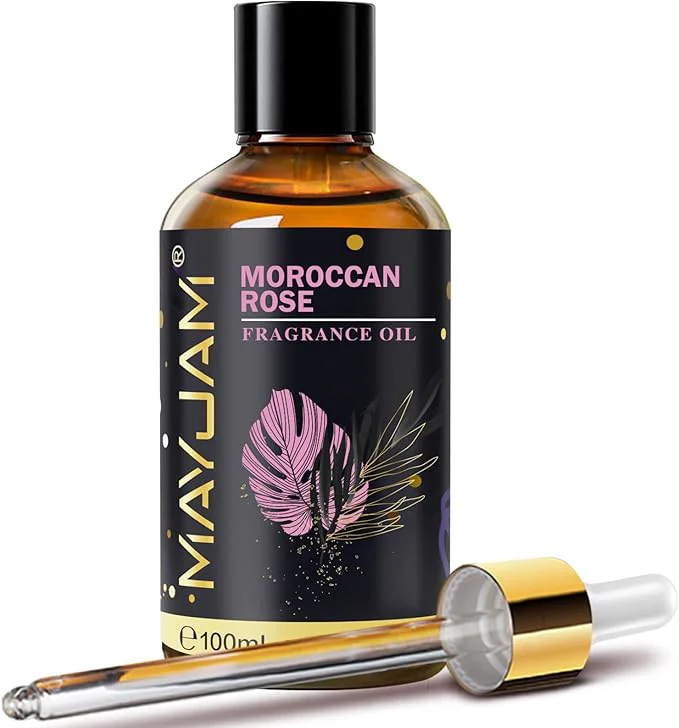 Enhanced Moroccan Rose Fragrance Oil Essential Oil MAYJAM 3.38FL.OZ Moroccan Rose Oil Proven