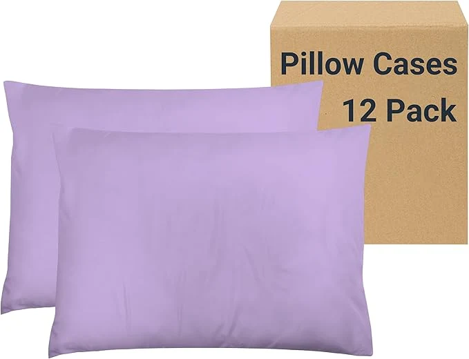 Artisan ZPECC Pillow Cases King Size Set of 12 20x36 Envelope Closure Pillowcases Soft Plain Brushed Microfiber Covers Hypoallergenic Breathable Lavender Verified