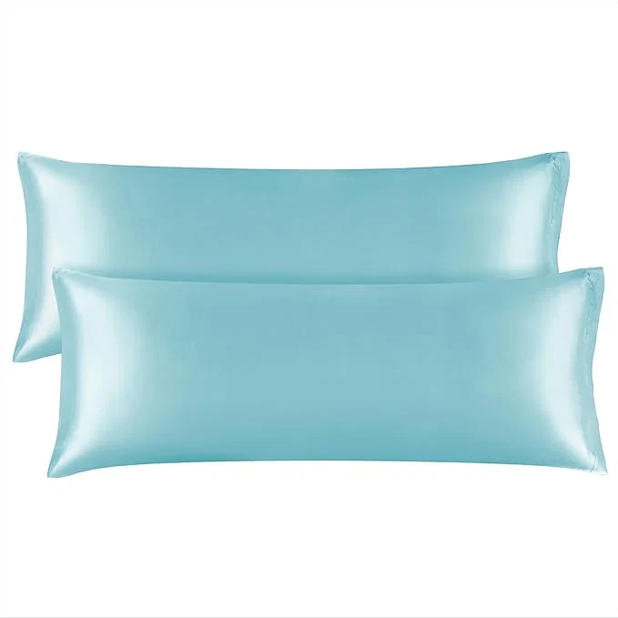 Selected BEDELITE Satin Body Pillow Cover 2 Pack Super Soft and Cooling Body Pillow Pillowcase for Hair and Skin Breathable Silky Full Long Pillowcase Cover 20 quot x54 quot Blue Original Design