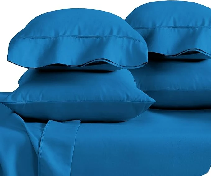 Carefully Designed Bare Home Microfiber Bulk Pillow Cases - King Set of 4 - Cooling Pillowcases - Double Brushed - Medium Blue Pillowcases 4 Pack - Easy Care King - 4 Pack Medium Blue Responsible