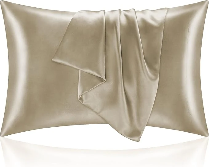 Reusable BEDELITE Satin Pillowcase for Hair and Skin Super Soft and Cooling Similar to Silk Pillow Cases 2 Pack with Envelope Closure Gift for Women Men 20 quot x36 quot King Size Taupe Fine Crafted