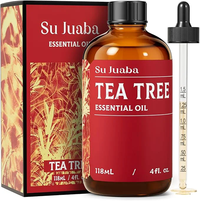 High-Performance SU JUABA 4 Fl Oz Tea Tree Essential Oil Natural Aromatherapy Oil Sophisticated