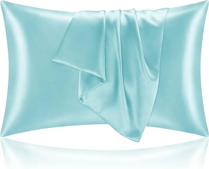 Durable BEDELITE Satin Pillowcase for Hair and Skin Super Soft and Cooling Similar to Silk Pillow Cases 2 Pack with Envelope Closure Gift for Women Men 20 quot x40 quot King Size Blue Top-Quality