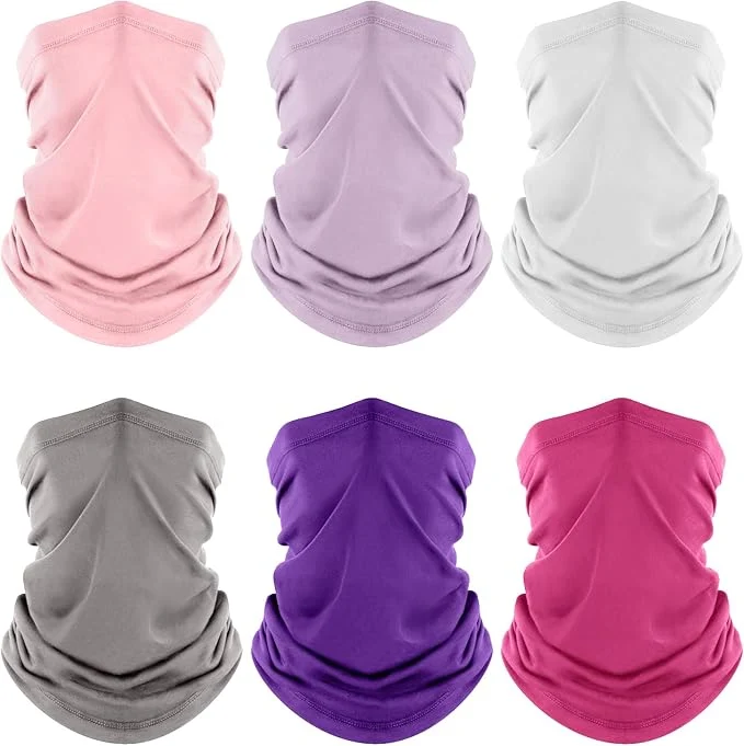 Green Fuinloth Neck Gaiter 6 Pack Cooling UV Protection Bandana Face Mask Gator Scarf Healthy