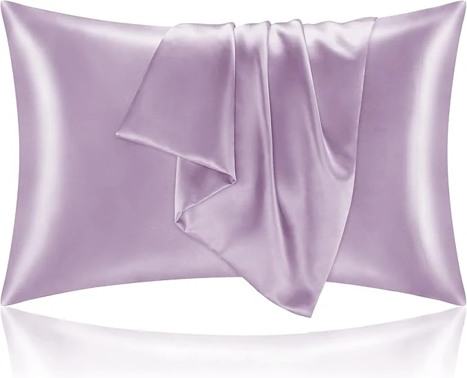 Professional BEDELITE Satin Pillowcase for Hair and Skin Super Soft and Cooling Similar to Silk Pillow Cases 2 Pack with Envelope Closure Gift for Women Men 20 quot x30 quot Queen Size Lavender Relaxed