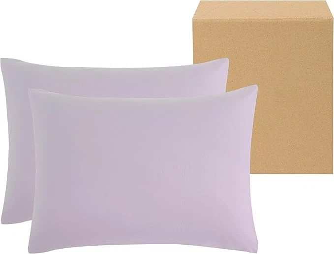 Relaxed ZPECC Pillow Cases Bulk 24 Pack - Standard Pillowcases with Envelope Closure Soft Brushed Microfiber Pillow Cover for Hotel Airb amp bs Hospital Bedding Essential Light Purple Convenient