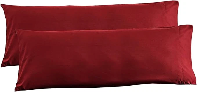 Durable Microfiber Long Body Pillowcases 2 Pack Super Soft Bed Pillow Covers Envelope Closure Wrinkle Fade and Stain Resistant 20x54 Excellent