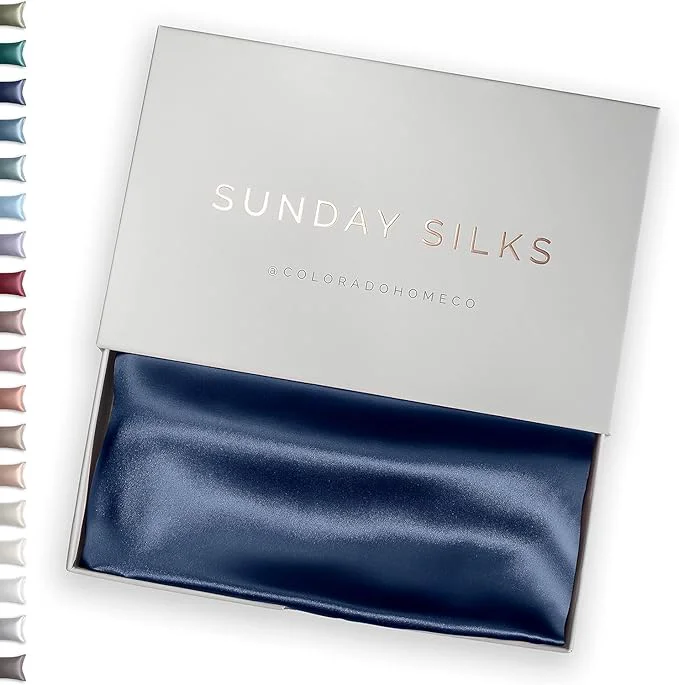 Lightweight SUNDAYSILKS™ Mulberry Silk Pillowcase Silk Pillow Cases for Hair amp Skin Superior to Satin Pillowcase with Zipper Standard Queen King Sizes Anti-Wrinkle Cooling Non-Slip Silk Pillowcases Excellent