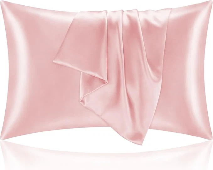Smart BEDELITE Satin Pillowcase for Hair and Skin Super Soft and Cooling Similar to Silk Pillow Cases 2 Pack with Envelope Closure Gift for Women Men 20 quot x40 quot King Size Pink Clean