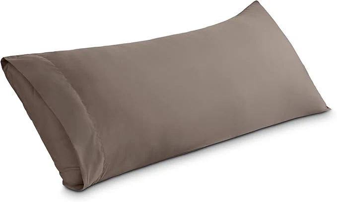 Specialty Bare Home Microfiber Body Pillow Cover with Envelope Closure Taupe Proven