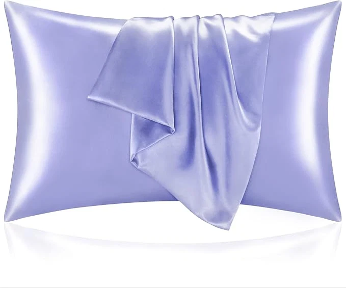 Next-Generation BEDELITE Satin Pillowcase for Hair and Skin Super Soft and Cooling Similar to Silk Pillow Cases 2 Pack with Envelope Closure Gift for Women Men 20 quot x36 quot King Size Lilac Long-Lasting