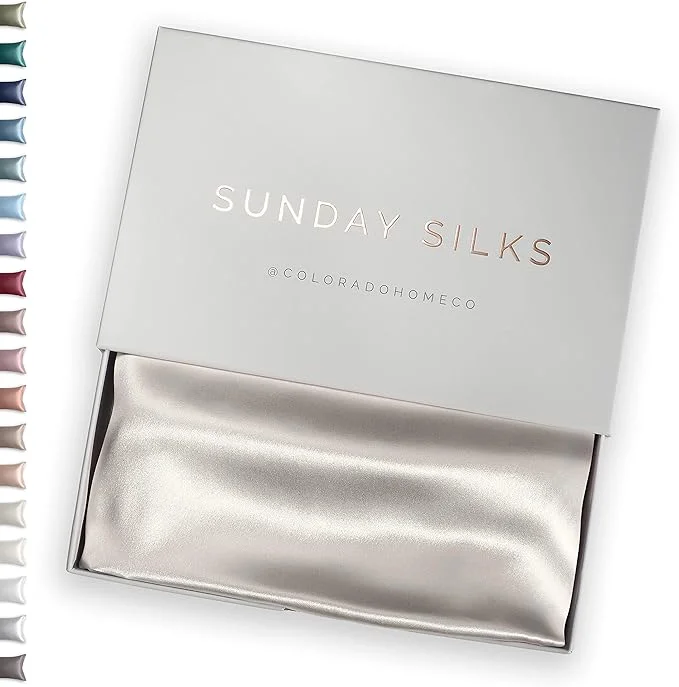 Consistent SUNDAYSILKS™ Premium Silk Pillow Cases Mulberry Silk Pillowcase with Zipper 22 Momme Grade 6A Silk Standard Queen King Size Off White Safe