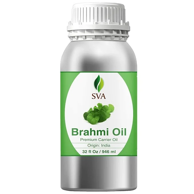 Versatile SVA Brahmi Oil - 32 Fl Oz – Natural Cold Pressed Brahmi Oil - Green