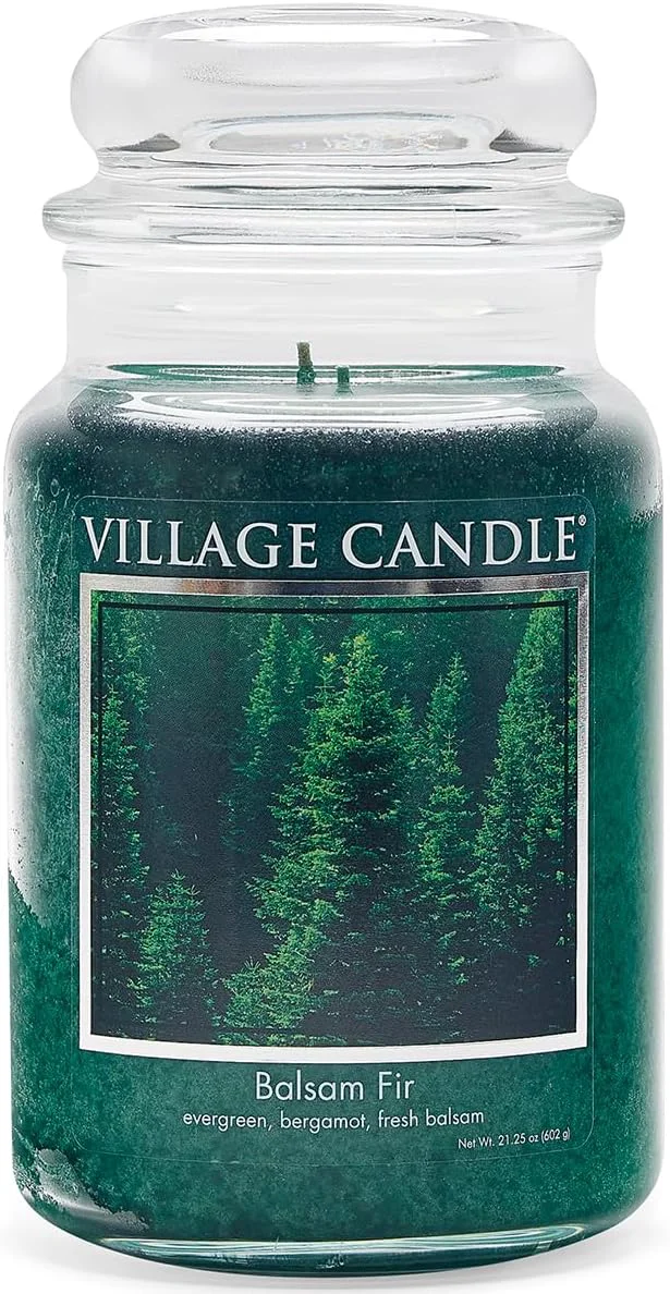 Sophisticated Village Candle Balsam Fir Large Apothecary Jar Scented Candle 21.25 oz. Convenient