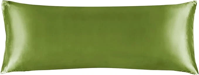Carefully Designed BEDELITE Satin Body Pillow Cover Super Soft and Cooling Body Pillow Pillowcase for Hair and Skin Breathable Silky Full Long Pillowcase Cover 20 quot x54 quot Cedar Green Premium