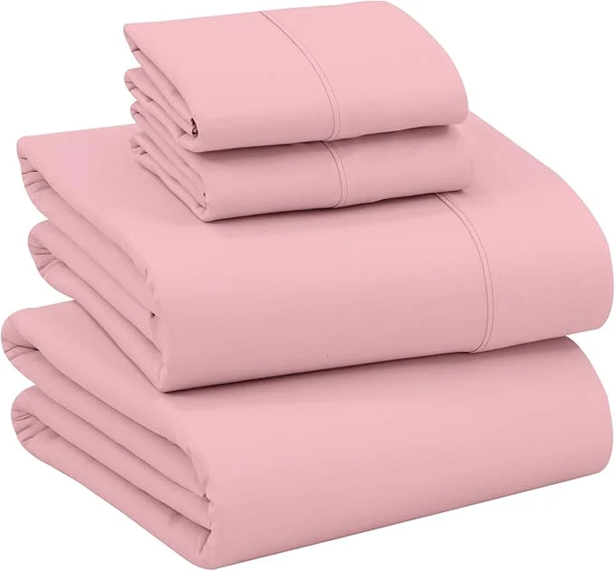 Premium RUVANTI Cotton Sheets – Full Size Percale Bedding Cooling amp Breathable Durable with a Crisp Soft amp Comfortable Feel 16 quot Deep Pocket 4-Piece Set Bridal Rose First-Class