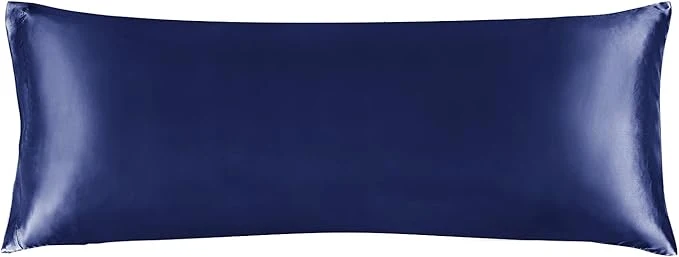 Carefully Designed BEDELITE Satin Body Pillow Cover Super Soft and Cooling Body Pillow Pillowcase for Hair and Skin Breathable Silky Full Long Pillowcase Cover 20 quot x54 quot Navy Original Design
