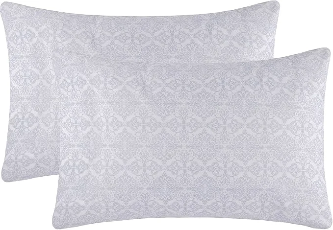Powerful Mellanni Pillow Cases - Luxury Extra Soft Cooling Pillow Covers - 2 PC Iconic Collection Pillowcases - Envelope Closure King 20 quot x 40 quot Laced Sky Blue Relaxed
