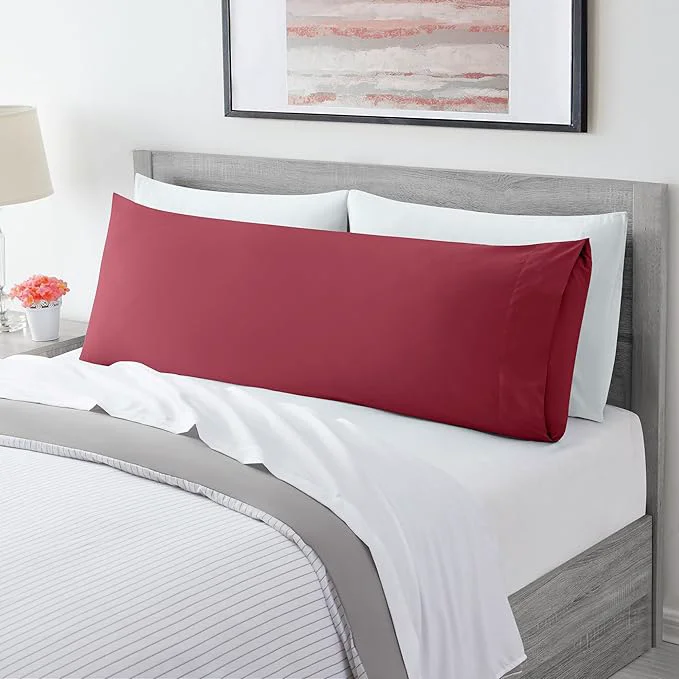 Fine Crafted Mellanni Pillow Case - 1 PC Iconic Collection Pillowcases - Hotel Luxury Extra Soft Cooling Pillow Cover - Envelope Closure - Wrinkle Fade Stain Resistant Body 20 quot x 54 quot Brick Red Practical