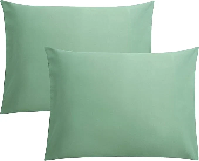 Safe FLXXIE Pillow Cases Standard Size Soft Microfiber Pillow Covers with Envelope Closure Wrinkle Stain Resistant Pillowcases 2 Piece Set 20x26 Sea Green Exclusive