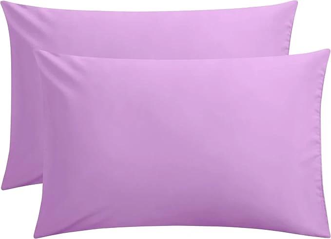 Trusted FLXXIE Pillow Cases Queen Soft Microfiber Pillow Covers with Envelope Closure Wrinkle Resistant Pillowcases 2 Piece Set 20x30 Lavender Prestigious