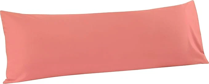 Minimalist FLXXIE Body Pillow Cover - Super Soft Microfiber 20x54 Body Pillow Case - Envelope Closure Wrinkle Stain Resistant Coral Body Pillow Cover 20x54 Coral Convenient