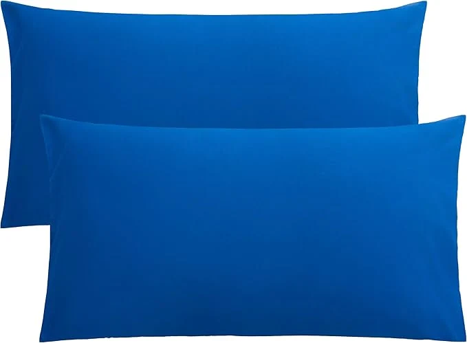 Solid FLXXIE King Pillow Cases Set of 2 Soft Microfiber Pillow Covers with Envelope Closure Wrinkle Fade and Stain Resistant Pillowcases 20x36 Royal Blue Elegant